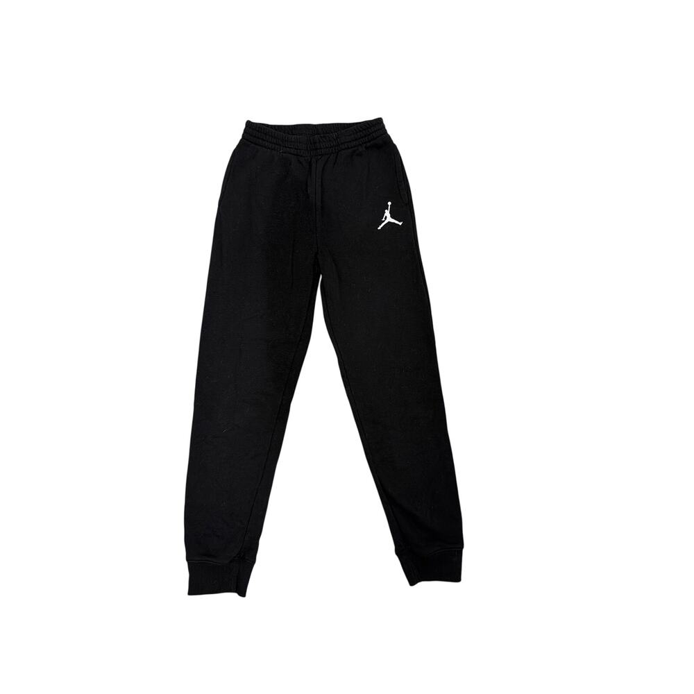 Air Jordan Black Joggers Cotton Elastic Waist Athletic Sweatpants Medium 12-13